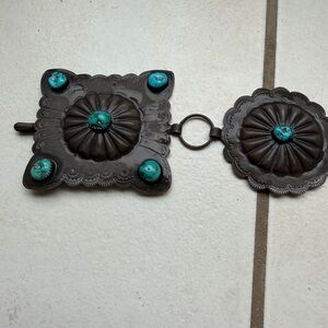 Sterling silver with genuine with Turquoise Accent Stones!
